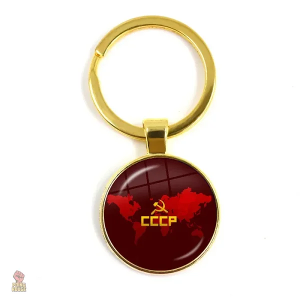 Porte-clés avec insigne en métal bronze