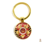 Porte-clés CCCP insigne punk rock faucille marteau en bronze - vue 15