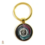 Porte-clés étoile rouge faucille marteau or fond noir - vue 27