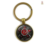 Porte-clés étoile rouge faucille marteau or fond noir - vue 11