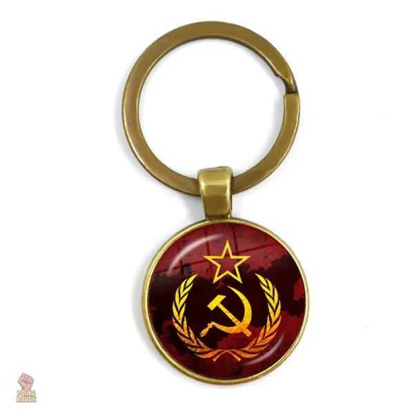 Porte-clés étoile rouge en métal pour collection