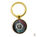 Porte-clés médaille militaire URSS étoile rouge métal sombre - vue 27