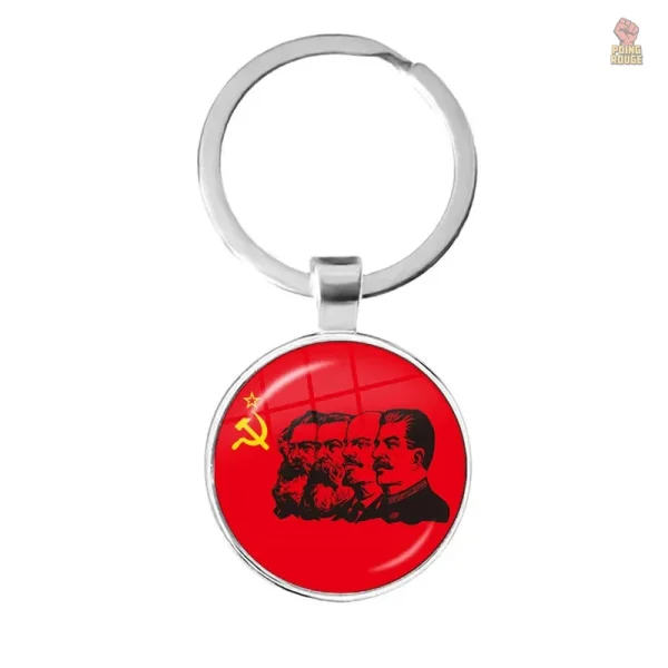 Porte-clés médaille militaire URSS étoile rouge métal sombre - vue 36