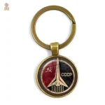 Porte-clés patriotique en argent, symbole de guerre