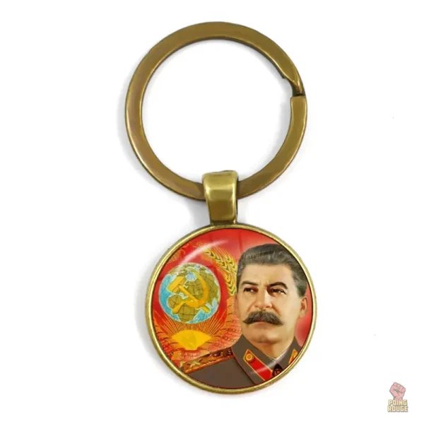Porte-clés avec ruban Saint Georges, design bronze