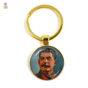 Porte-clés Staline portrait officiel uniforme or