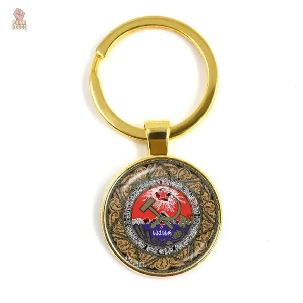 Porte-clés Staline portrait officiel uniforme or - vue 10