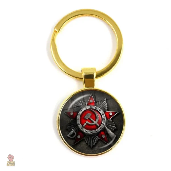 Porte-clés vintage URSS étoile blanche faucille marteau - vue 11