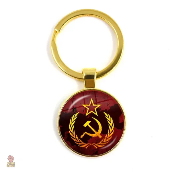 Porte-clés vintage URSS étoile blanche faucille marteau - vue 29