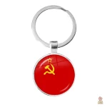 Porte-clés vintage URSS avec étoile blanche et faucille - vue 7