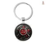 Porte-clés vintage URSS avec étoile blanche et faucille - vue 13
