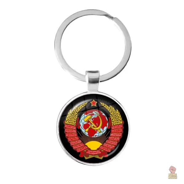 Porte-clés avec une étoile et couronne dorée