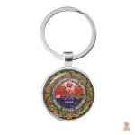 Porte-clés URSS faucille marteau étoile or couronne épis - vue 9