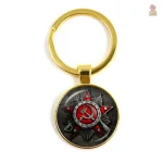 Porte-clés URSS faucille marteau étoile or couronne épis - vue 11