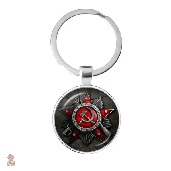 Porte-clés URSS faucille marteau étoile or couronne épis - vue 13