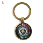 Porte-clés URSS faucille marteau étoile or couronne épis - vue 25