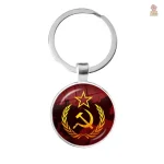 Porte-clés URSS faucille marteau étoile or couronne épis - vue 31