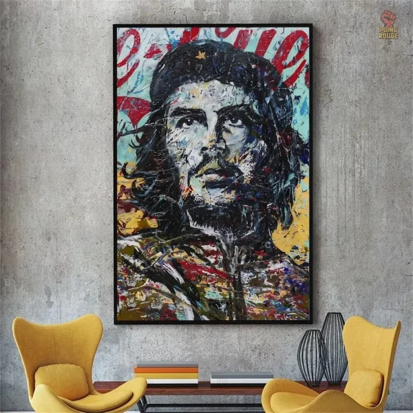 poster-che-guevara-artistique-multicolore-1 Poster Che Guevara artistique multicolore en décoration murale