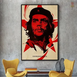 Affiche emblématique de Che Guevara, symbole de la révolution.