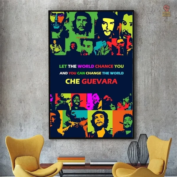 poster-che-guevara-multicolore-retro-1 Poster Che Guevara multicolore au style rétro