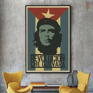 Poster vintage Che Guevara, style révolutionnaire et iconique