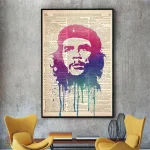 Affiche rétro Che Guevara style typographique vintage