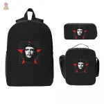 Sac à dos Che Guevara avec étoiles rouges révolutionnaires