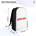 Sac à dos noir en toile, style décontracté pour tous les jours