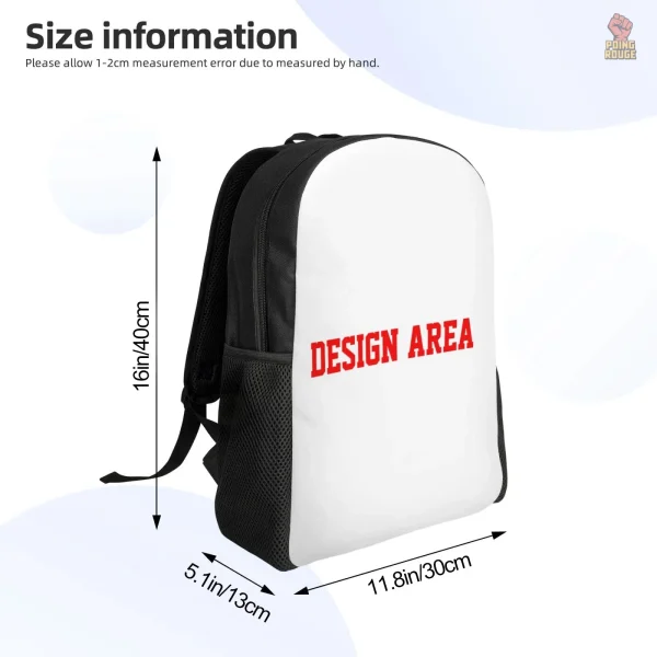 Sac à dos noir en toile, style décontracté pour tous les jours