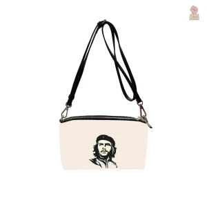 Sac bandoulière beige en polyester, style Che Guevara