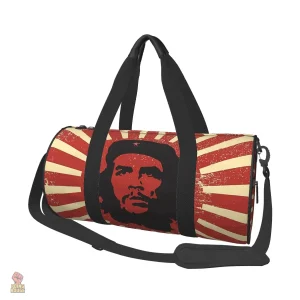 Sac cylindrique sport Che Guevara gris avec portrait emblématique