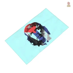 Serviette Che Cuba, design emblématique en bleu