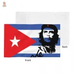Serviette Che Guevara avec fond rouge