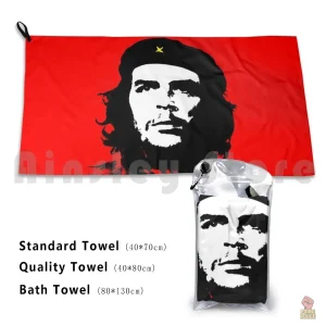 Serviette Che Guevara design rouge et noir