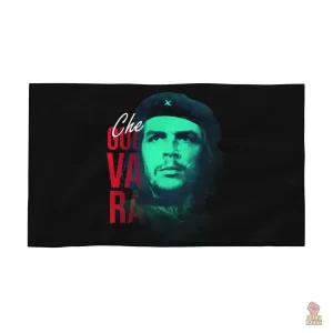 Serviette de plage Che Guevara verte électrique
