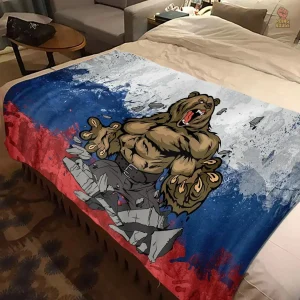 Serviette "Force de l'Ours" - motif communiste emblématique