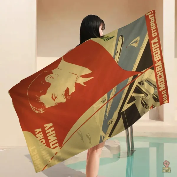 Serviette communiste au motif aérien emblématique soviétique