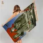 Serviette illustrée sur le thème de la puissance historique