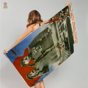 Serviette illustrée sur le thème de la puissance historique