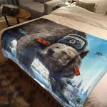 Serviette Ours Soviétique et Aviation, design unique et original
