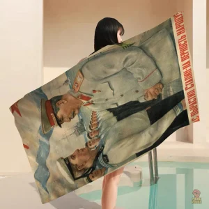 Serviette Communiste "Staline et Marins" en design iconique