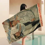 Serviette illustrée avec Staline, thème marin et communiste