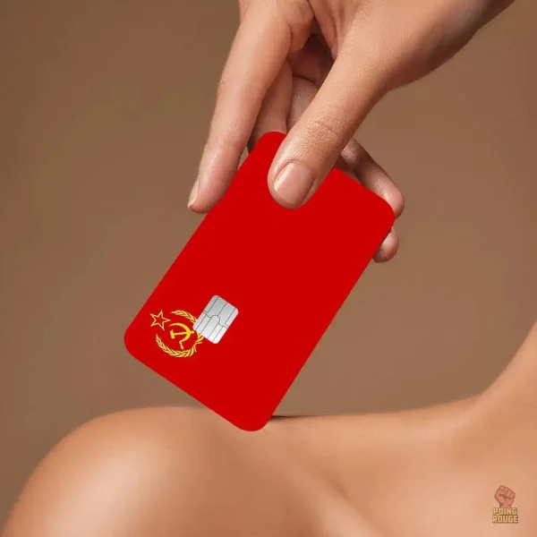 Faucille et marteau : sticker pour carte bancaire