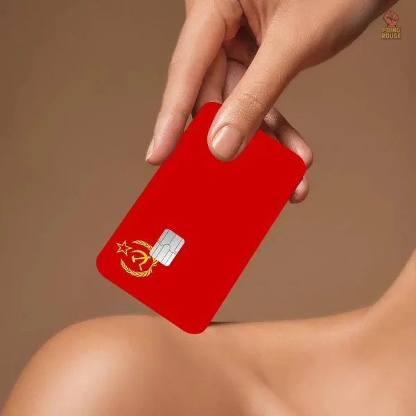 Sticker carte bancaire pour fan du communisme
