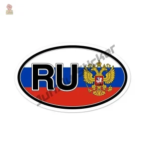 Sticker autocollant emblème Russie design 2 en vinyle