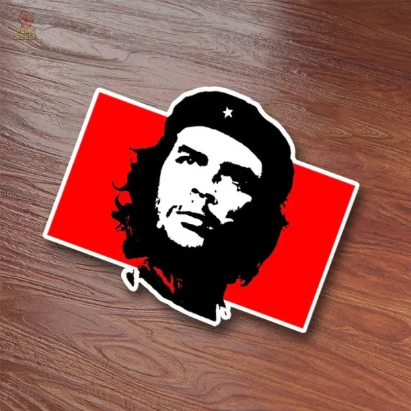 Autocollant vinyle avec l'image de Che Guevara et sa citation