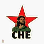 Sticker décoratif Che Guevara, fond noir, vinyle résistant