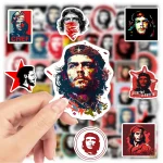 Lot d'autocollants Che Guevara à fond rouge