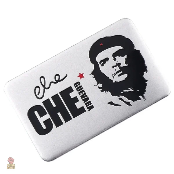 Portrait en relief de Che Guevara, finition argentée