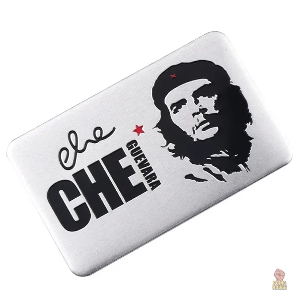 sticker-che-guevara-plaque-aluminium-3d-portrait-relief-dore-1 Sticker Che Guevara en aluminium 3D doré